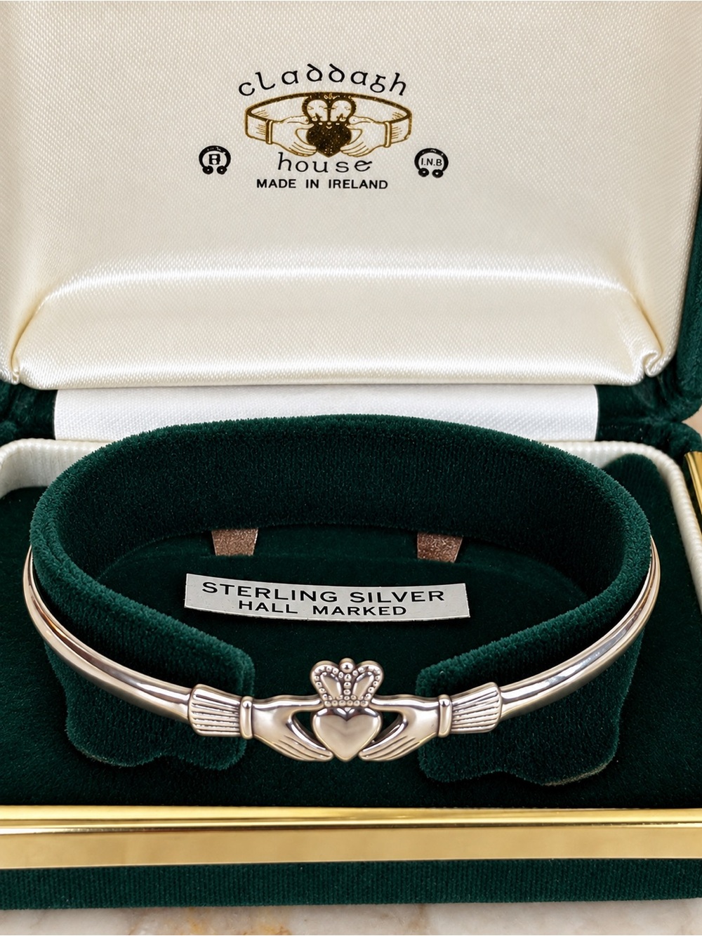Vintage Claddagh House Ireland 925 Sterling Silver Hallmarked Claddagh Bracelet
